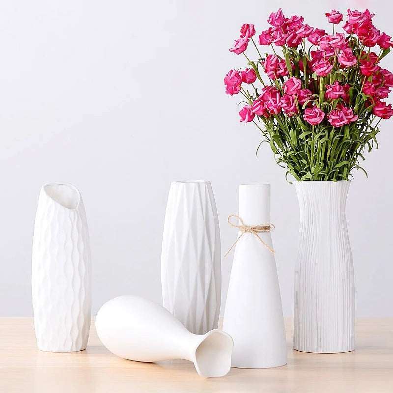 White Vase Mini Flower Pot