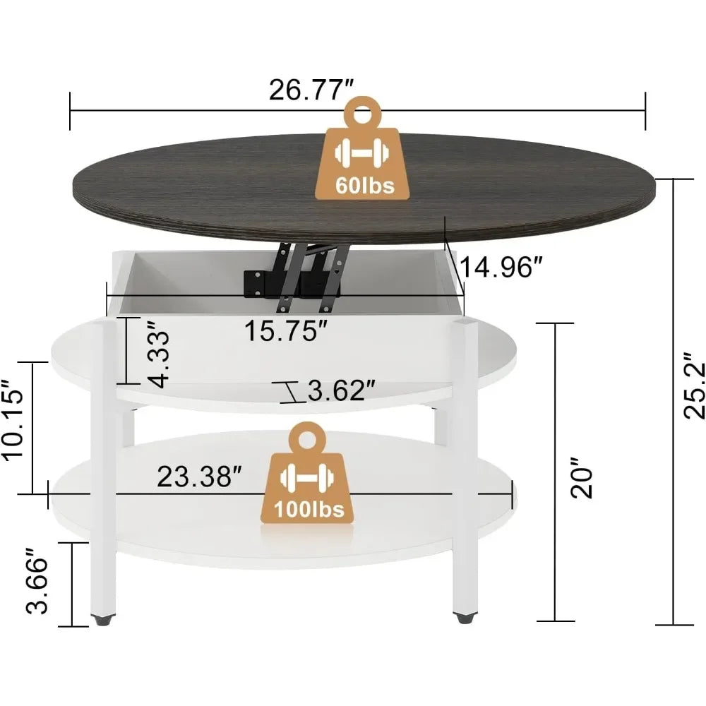 Lift Top Coffee Table with Storage