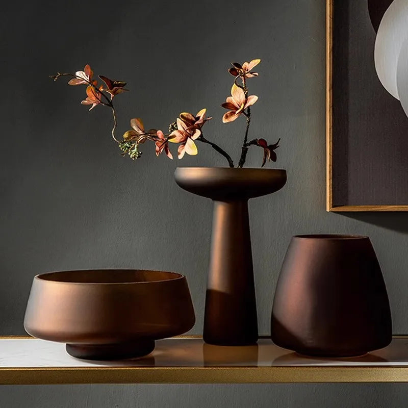 Light Luxury Frosted Glass Vase