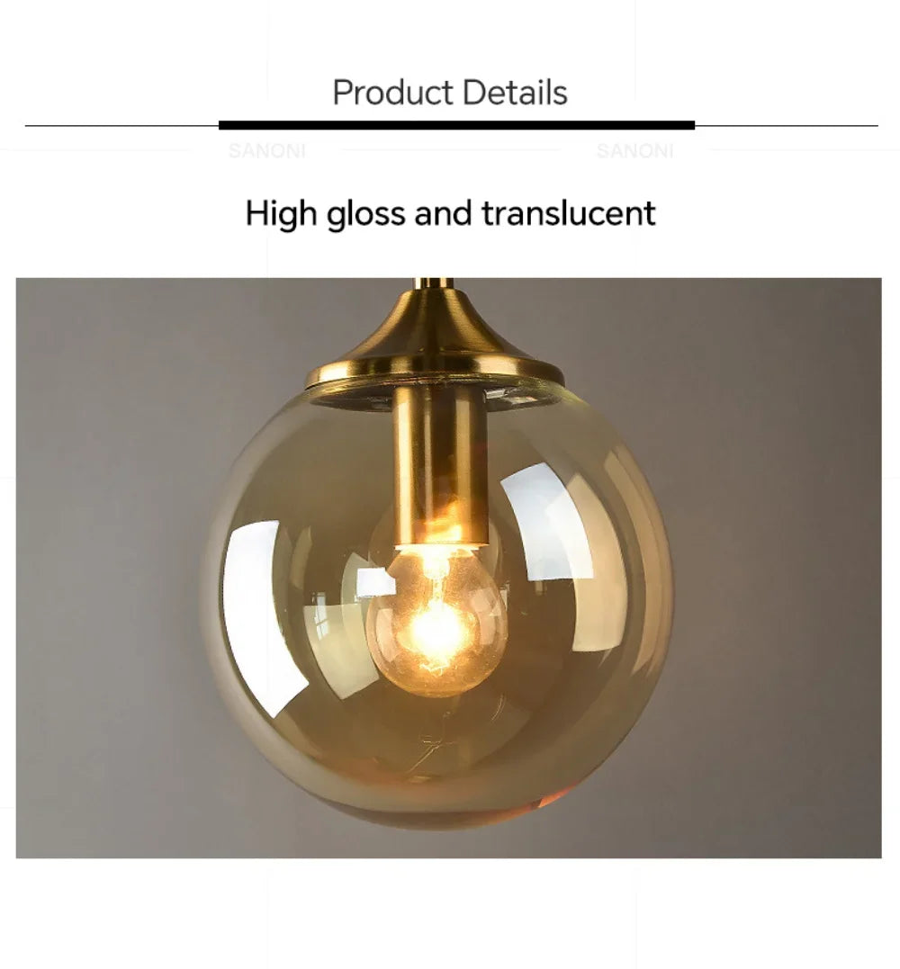 Modern Ball Glass Sconce