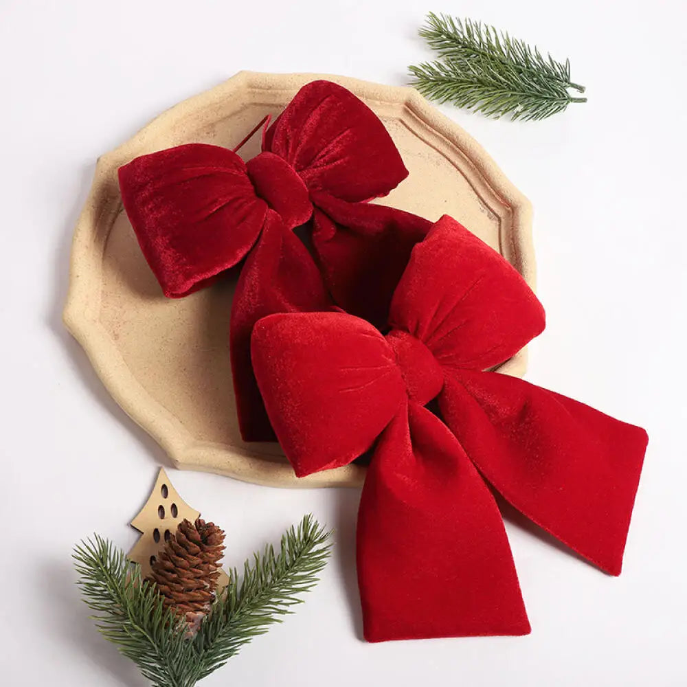 Christmas Velvet Red Bow