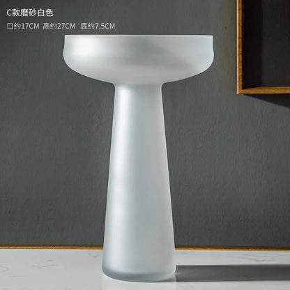 Light Luxury Frosted Glass Vase