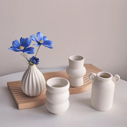 White Vase Mini Flower Pot