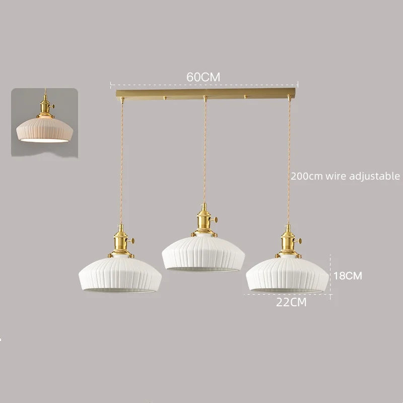 White Ceramic Pendant Light