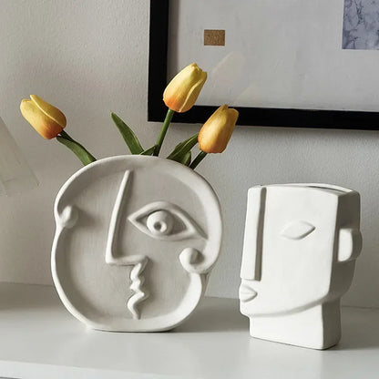 Abstract Human Face Vase
