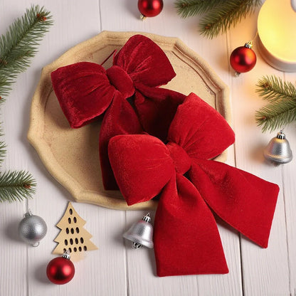 Christmas Velvet Red Bow