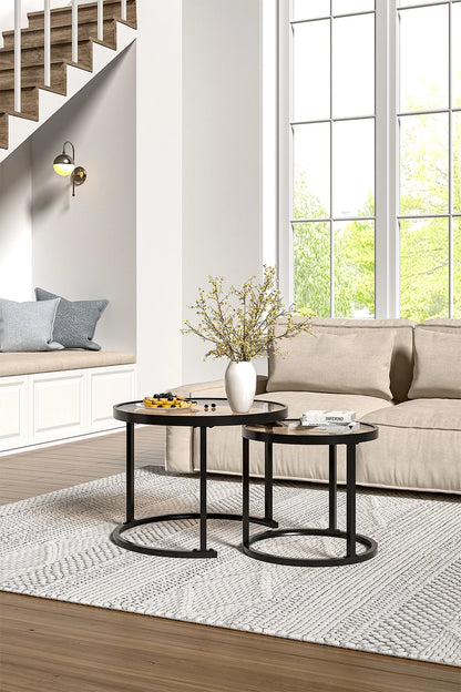 Glass Nesting Table Set