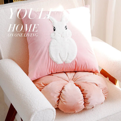 Pink Cute Throw Pillow Cover