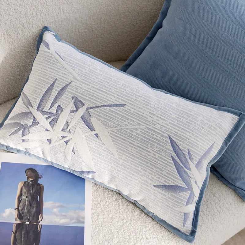 Blue Flower Throw Pillow