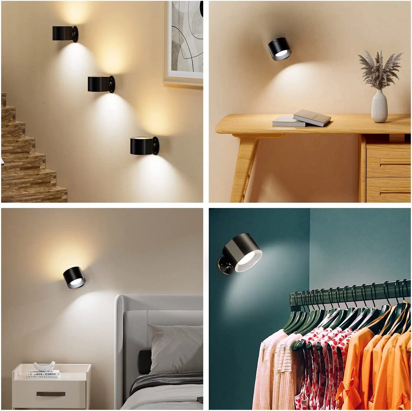 LED cordless wall sconce