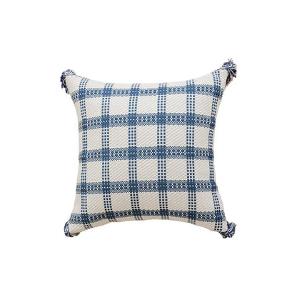 Blue Plush Throw Pillow Cover