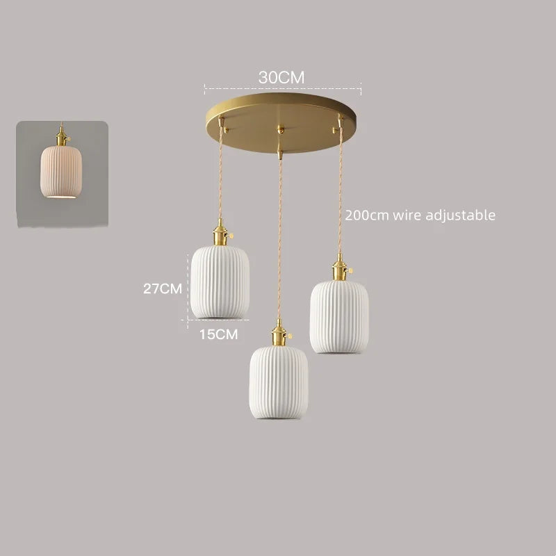 White Ceramic Pendant Light