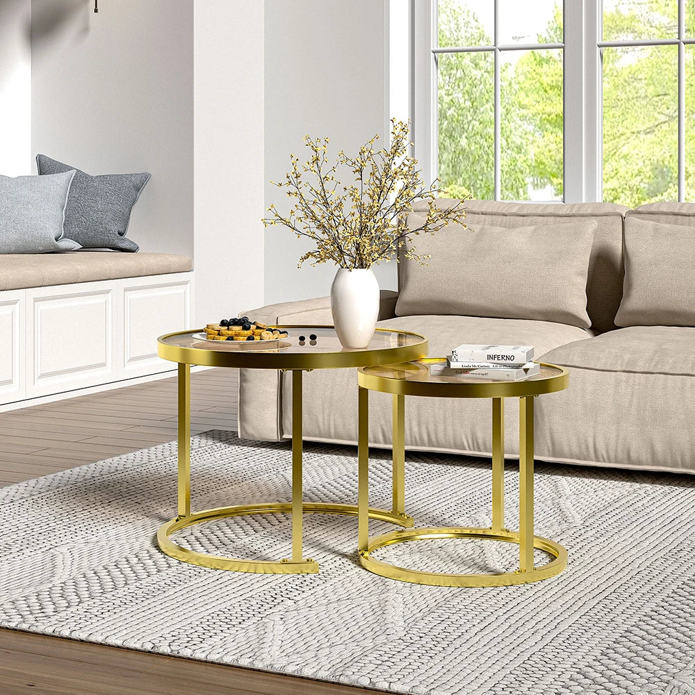 Glass Nesting Table Set