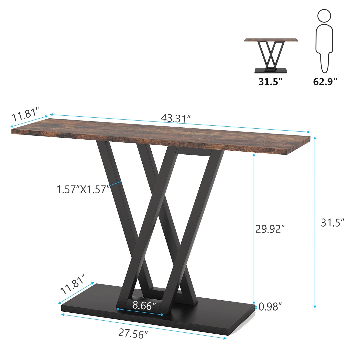 Industrial Console Table