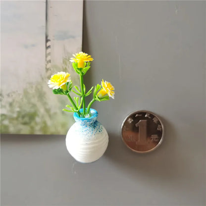 Mini Floral Vase Fridge Stickers