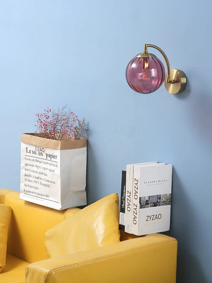 Color Glass Wall Light