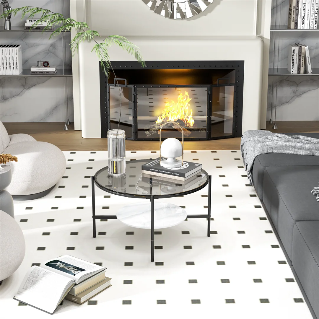 2-Tier Round Accent Table