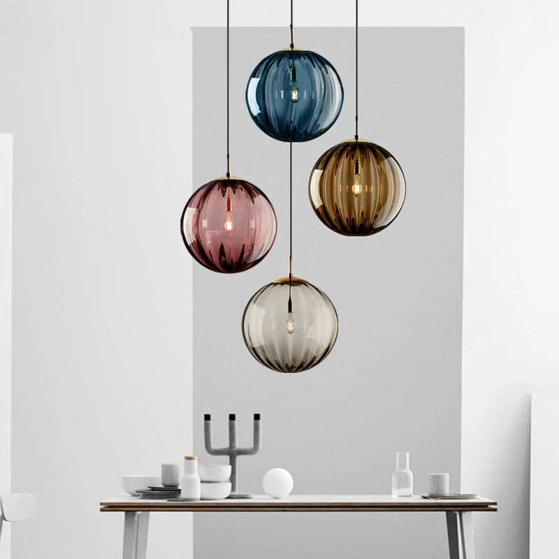 Glass Ball Pendant Light
