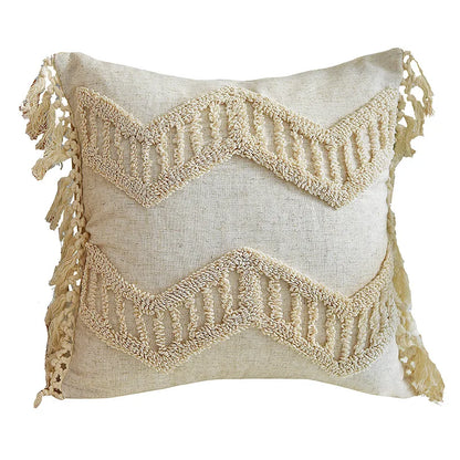 Tassel Ethnic Moroccan Style Throw Pillow Cover