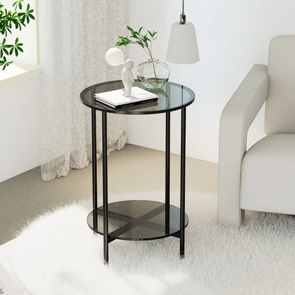 2-Tier Glass Coffee Table