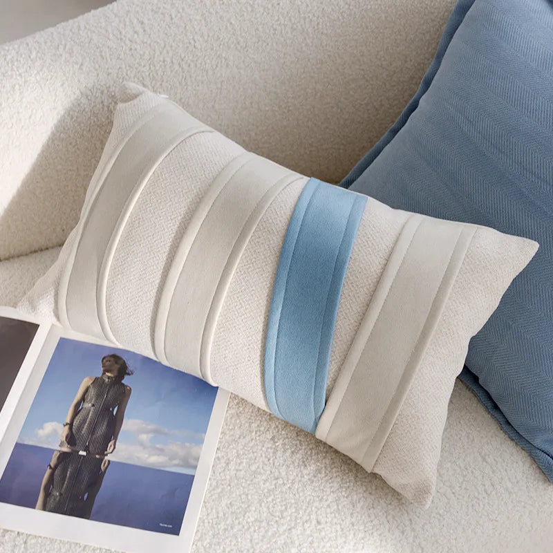 Blue Flower Throw Pillow