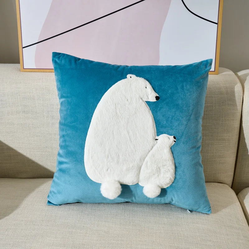 Cute Velvet Throw Pillow Cover