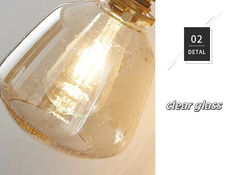 Clear Glass LED Wall Light