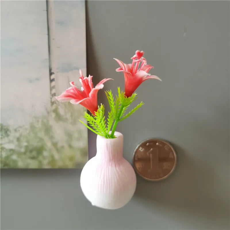 Mini Floral Vase Fridge Stickers