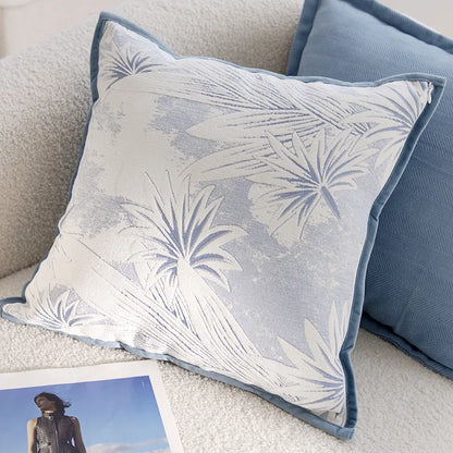 Blue Flower Throw Pillow