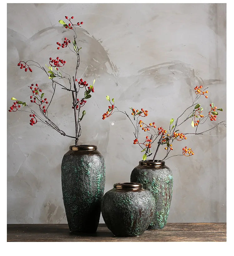 Vintage Distressed Ceramic Vase