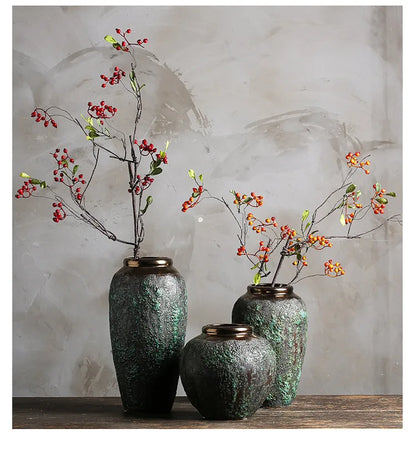 Vintage Distressed Ceramic Vase