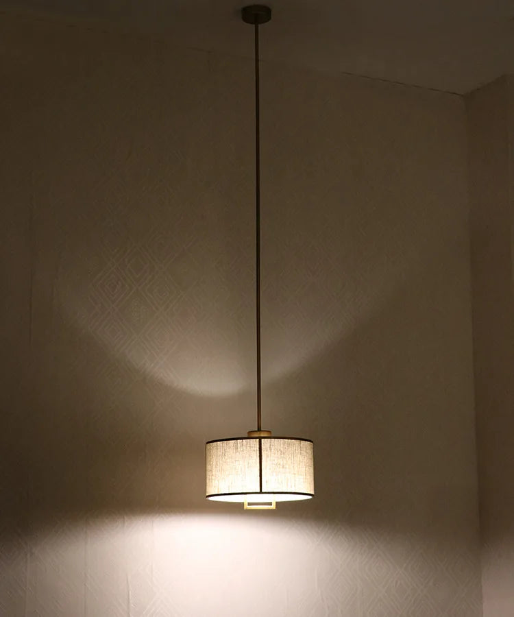 Round Cloth Shade Pendant Light