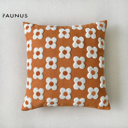 Daisy Embroidery Throw Pillow Covers