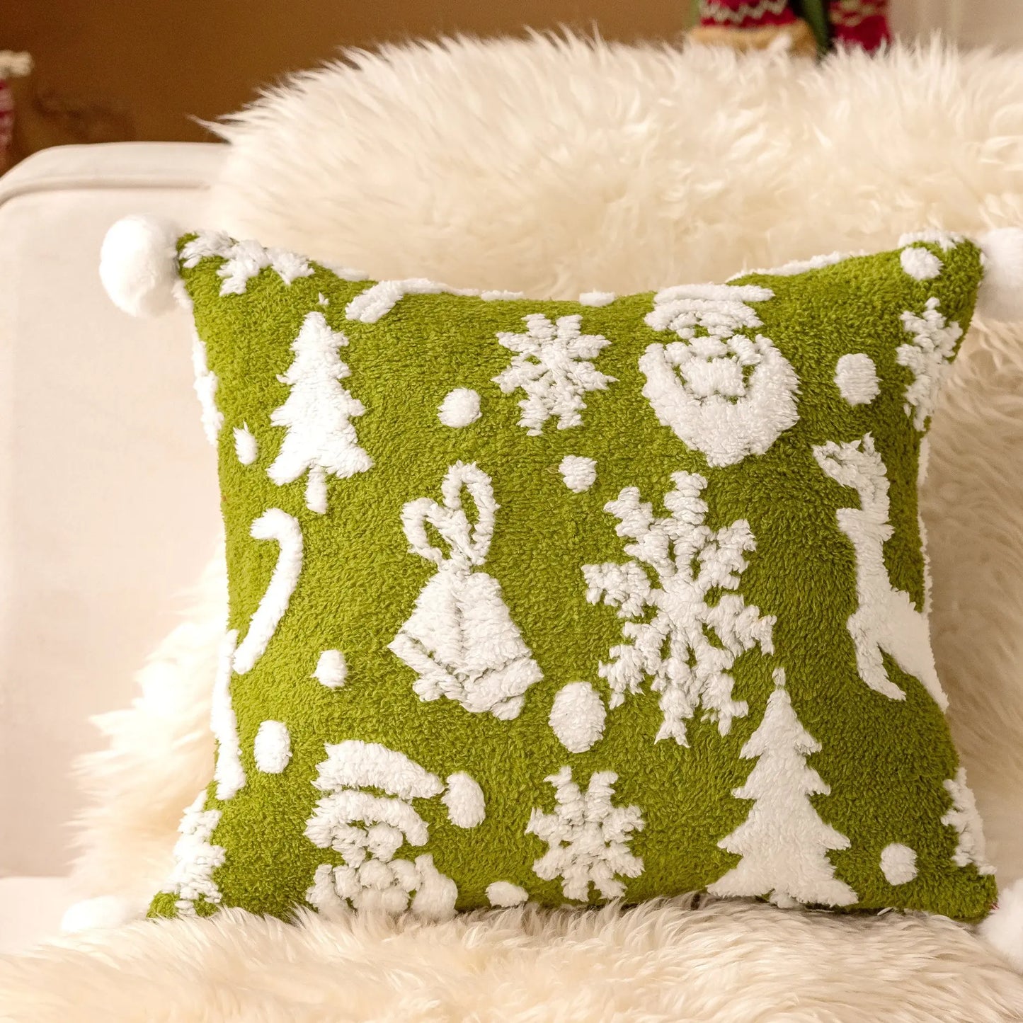 New Jacquard Christmas Sofa Pillowcase