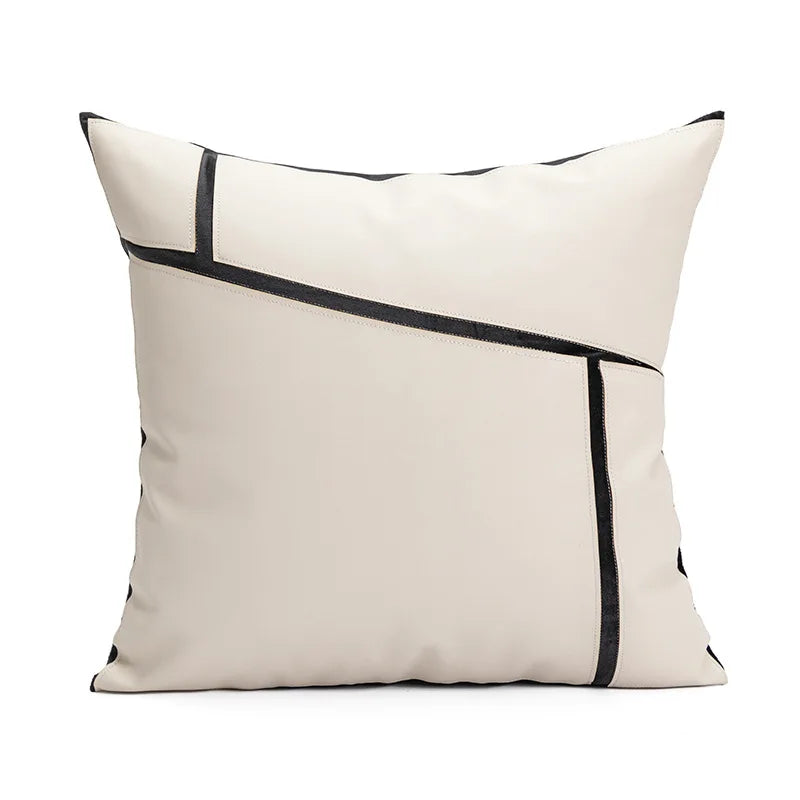 Black Plush Throw Pillow Cover