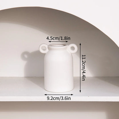 White Ceramic  Decorative Vase