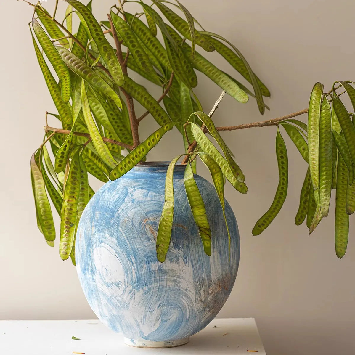 Wind Blue Wabi-Sabi Vase