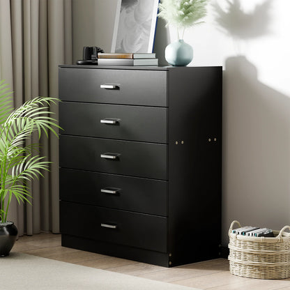 5 Drawer Wood Cabinet Dresser