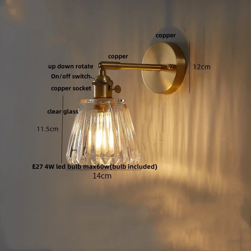 Clear Glass LED Wall Light