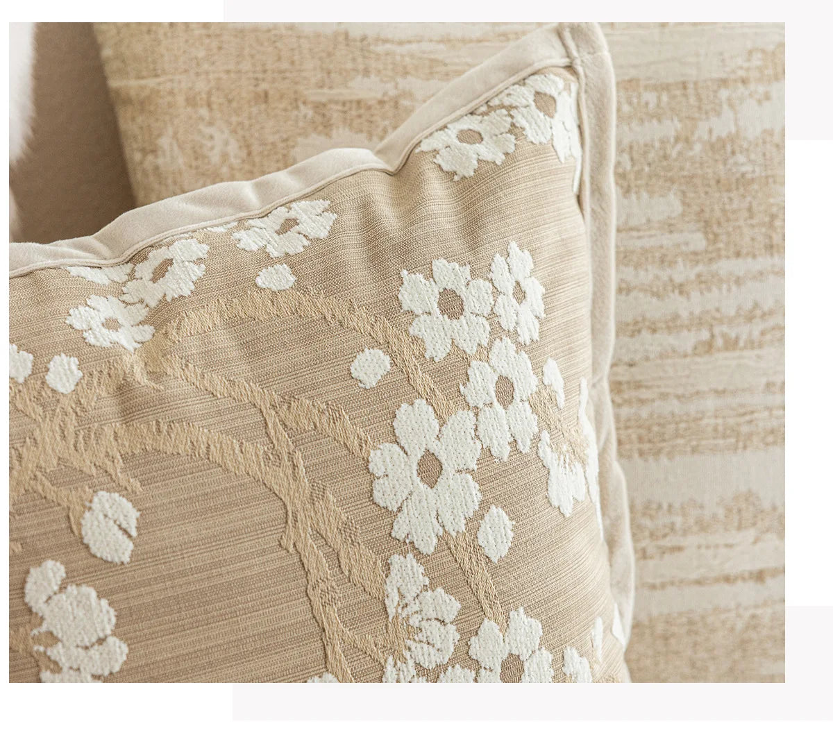 Khaki Throw Pillow Cover