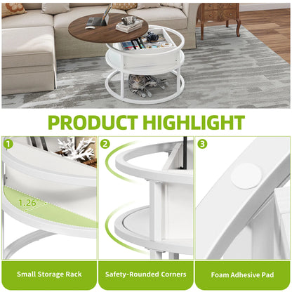 Round Lift Top Coffee Table