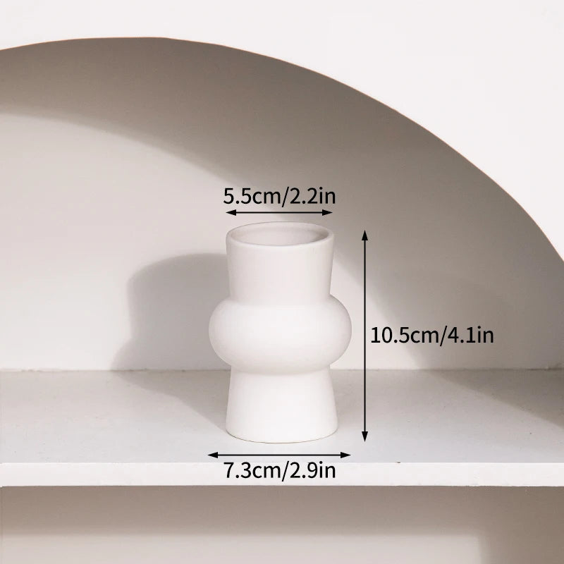 White Vase Mini Flower Pot