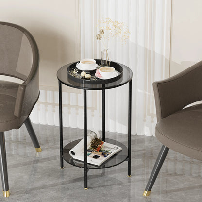 2-Tier Glass Coffee Table