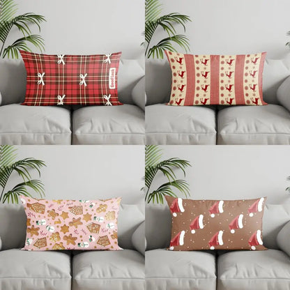 Red Plaid Pillow Cover