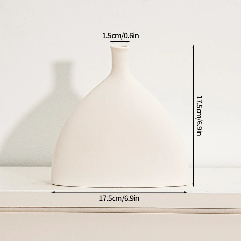 White Ceramic  Decorative Vase