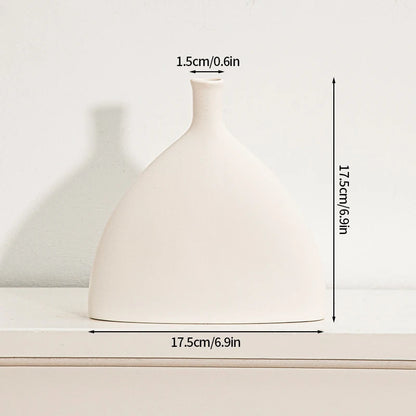 White Ceramic  Decorative Vase