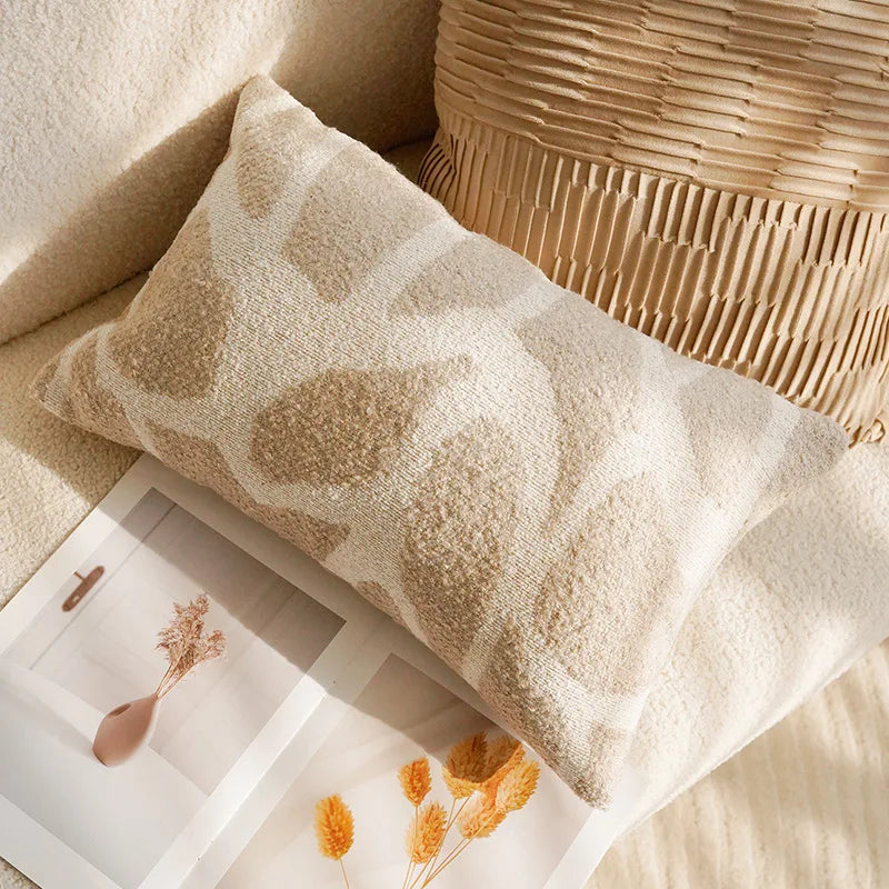 Brown Cream Throw Pillow Cover