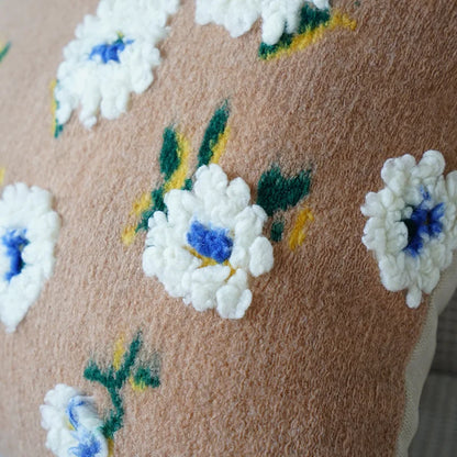 Pastoral Style Camellia Throw Pillow Cover