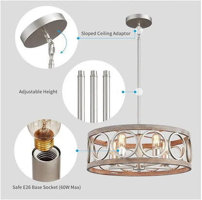 Industrial Circular Chandelier