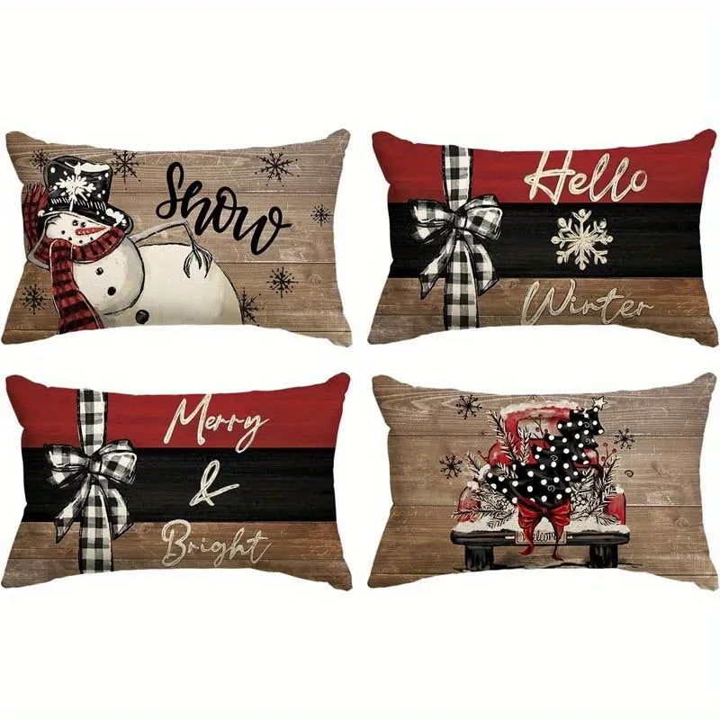 Christmas Pillowcases: Snowman, Hello Winter, Merry & Bright